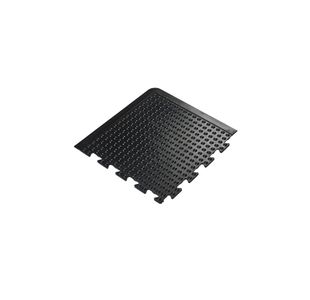 5 Star Anti-Fatigue Bub Interlock Mat Corner 0.5x0.5m Black FS712726