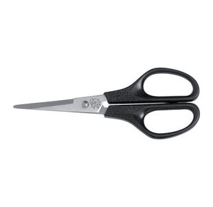 5 Star Office Scissors 140mm Stainless Steel Blades ABS Handles Black