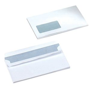 5 Star Office Envelopes Wallet Self Seal Window 90gsm DL 220x110mm White (Pack of 500)