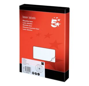 5 Star Office Multipurpose Labels Laser Copier Inkjet 99.1x38.1mm White (Pack of 3500)