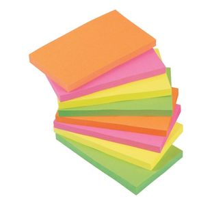 5 Star Sticky Notes Removable Neon 76x127mm (Pack of 12) 912998