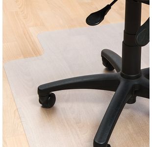 5 Star Office Chair Mat Hard Floors PVC Lipped 900x1200mm Clear/Transparent