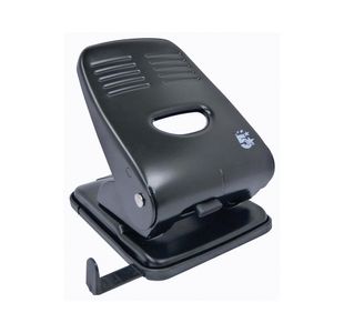 5 Star 2 Hole Punch Metal with Plastic Base Capacity 40 Sheets Black 918591