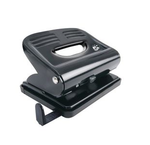 5 Star Office Punch 2Hole Plastic Base Metal Handle Capacity 20x 80gsm Black