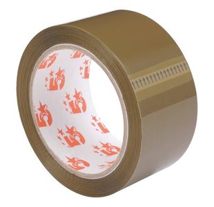 5 Star Office Packaging Tape Low Noise Polypropylene 48mmx66m Buff (Pack of 6)
