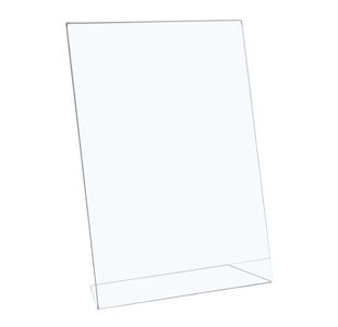5 Star Office Sign Holder Portrait Slanted A4 Clear