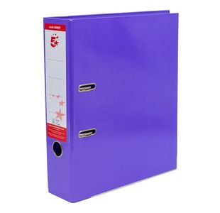 5 Star Office Lever Arch File A4 Purple (Pack of 10)