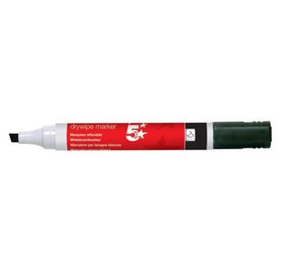 5 Star Office Drywipe Marker Xylene/Toluene-free Chisel Tip 2-5mm Line Black (Pack of 12)