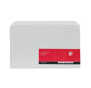5 Star Office Envelopes Pocket Self Seal Window 90gsm C5 229x162mm White (Pack of 500)
