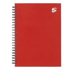 5 Star Office Twinbound Hardback A5 140Pg Berry (Pack of 5)