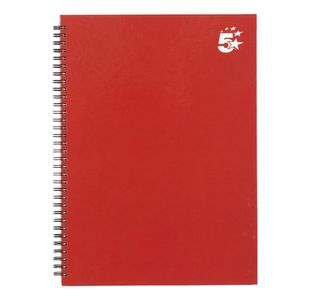 5 Star Office Twinbound Hardback A4 140Pg Berry (Pack of 5)