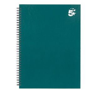 5 Star Office Twinbound Hardback A4 140Pg Teal (Pack of 5)