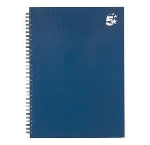 5 Star Office Twinbound Hardback A4 140Pg Indigo (Pack of 5)