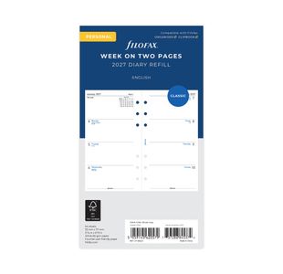 Filofax Refill Week To View Personal White 2027 27-68421