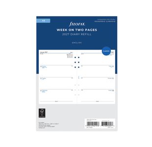 Filofax Refill Week To View A5 White 2027 27-68522