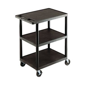 GPC 3 Shelf Service Trolley Black GI341L