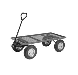 General Purpose Platform Truck Mesh Base 340mm Pneumatic Steel Centred Wheels 400kg Capacity TI212R