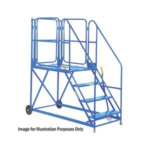 Climb-It Work Platform Easy Slope 1200mm Platform 3 Tread Blue AHWPE1203BL