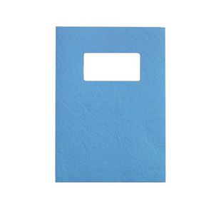 GBC LeatherGrain A4 Binding Cover with Window 250gsm Blue (Pack of 50) 46735E