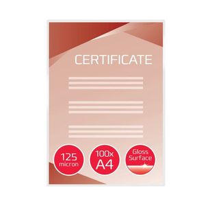 GBC Document Laminating Pouch Gloss A4 250 Micron (Pack of 100) 3200723