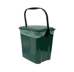Kitchen Waste Caddy Bin Recyclable Polypropylene 7 Litre Moss Green GDURBA7KC