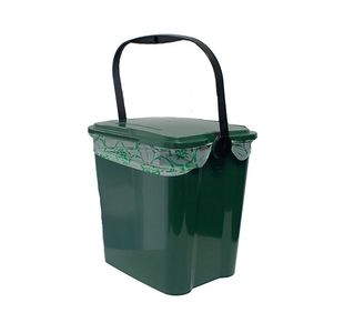 Kitchen Waste Caddy Bin Recyclable Polypropylene 10 Litre Moss Green GDURBA10KC