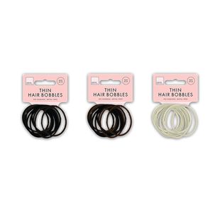 Natural Thin Hair Bobbles x20 Assorted Pack of 48 PER8033