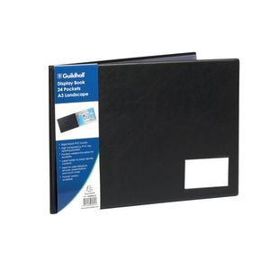 Exacompta Guildhall Display Book Landscape 24 Pocket A3 Black GDB24/L