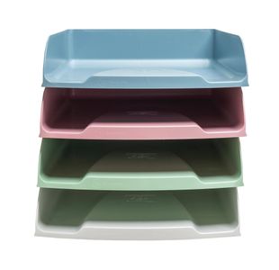 Exacompta Autentik Letter Trays A4+ Assorted (Pack of 4) 111303SETD