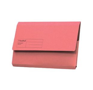 Exacompta Guildhall Document Wallet Foolscap Pink (Pack of 50) GDW1-PNK