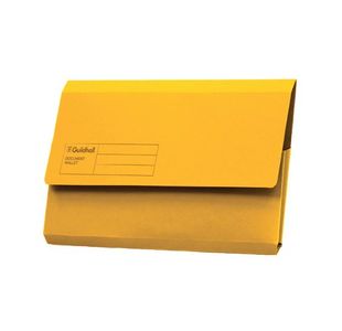 Exacompta Guildhall Document Wallet Foolscap Yellow (Pack of 50) GDW1-YLW