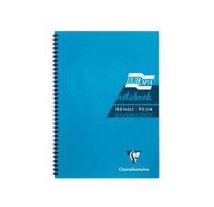 Clairefontaine Europa Notebook 180 Pages A5 Turquoise (Pack of 5) 5812Z