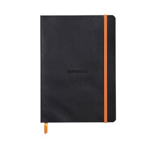 Rhodiarama Soft Cover Notebook 160 Pages A5 Black 117402C
