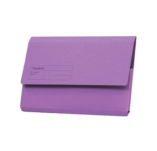 Guildhall Document Wallets Foolscap Violet (Pack of 50) GDW1-VLT