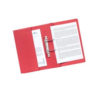 Exacompta Guildhall Transfer Spiral Pocket File 315gsm Foolscap Red (Pack of 25) 349-RED