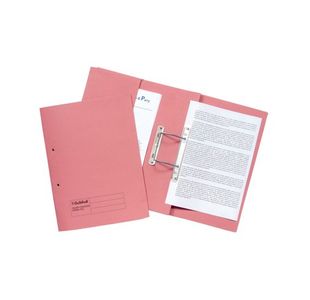 Exacompta Guildhall Heavyweight Transfer Spiral Pocket File Foolscap Pink (Pack of 25) 211/6006
