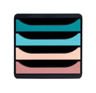 Exacompta Skandi Big Box Recycled 4 Drawer Set Assorted 310606D