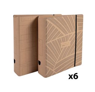 Exacompta Eterneco Lever Arch File 80mm A4 Assorted (Pack of 6) 53947E