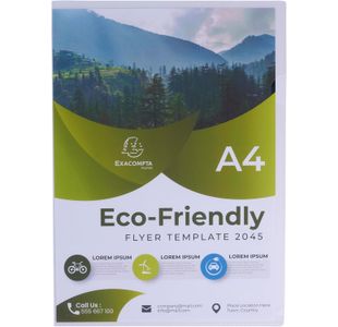 Exacompta Forever Recycled Polypropylene Cut Flush Folders A4 120 Micron PK100 - 58320E