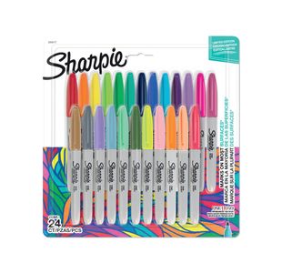 Sharpie Permanent Markers Fine Colouring Pens Assorted (Pack of 24) 2205177