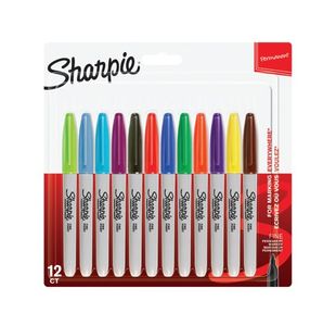 Sharpie Permanent Marker Fine Assorted (Pack of 12) 1986438