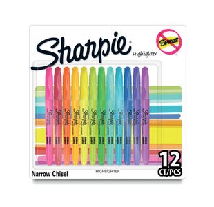 Sharpie Pocket Highlighters Chisel Tip Assorted (Pack of 12) 2223753