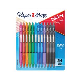 PaperMate Inkjoy 300Rt Ballpoint Medium 1.0mm Tip Assorted (Pack of 24) 2223899