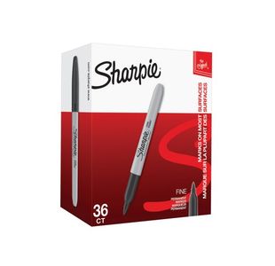Sharpie Permanent Marker Fine Black (Pack of 36) 2025040