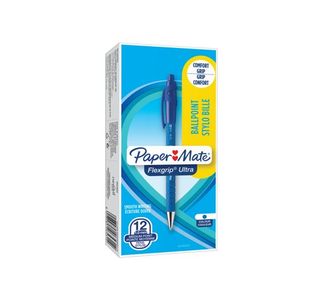 PaperMate Flexgrip Ultra Retractable Ballpoint Pen Medium Blue (Pack of 12) S0190433