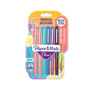 Paper Mate Flair Felt Tip Pen Medium 0.7mm Tropical (Pack of 6) 2028906