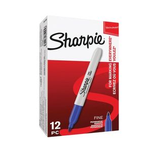 Sharpie Permanent Marker Fine Blue (Pack of 12) S0810950
