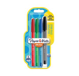 PaperMate Inkjoy 100 Capped Ballpoint Pens Medium Assorted (Pack of 4) 1956718