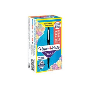 PaperMate Flair Felt Tip Pens Medium Black (Pack of 36) 2077174