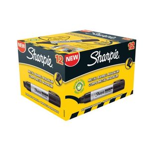 Sharpie Pro Magnum Permanent Marker Chisel Tip Black (Pack of 12) S0949850